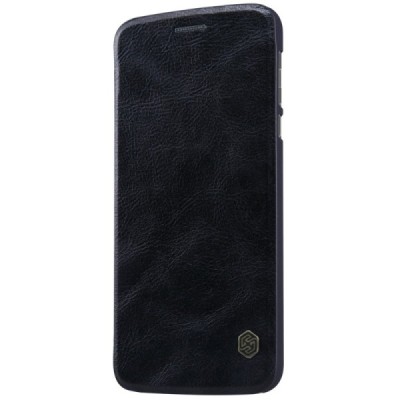 Prabangus „Nillkin“ Qin serijos juodas odinis atverčiamas Motorola Moto Z (Moto Z Droid) dėklas - knygutė / Priedai.lt