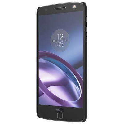 Motorola Moto Z (Moto Z Droid) Nillkin Frosted Shield juodas plastikinis dėklas + apsauginė ekrano plėvelė / Priedai.lt