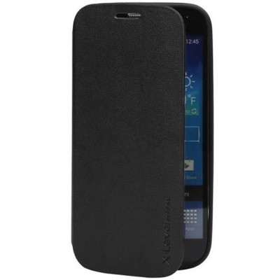 Samsung Galaxy Note 3 Neo (N7505, N7500, N7502) X-Level“ Slim Fit ādas atvēramais melns maciņš / Vacins.lv