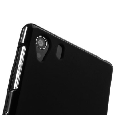 Sony Xperia Z1 Jelly Case melns cieta silikona (TPU) futrālis / Vacins.lv