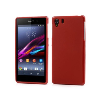 Sony Xperia Z1 Jelly Case sarkans cieta silikona (TPU) futrālis / Vacins.lv