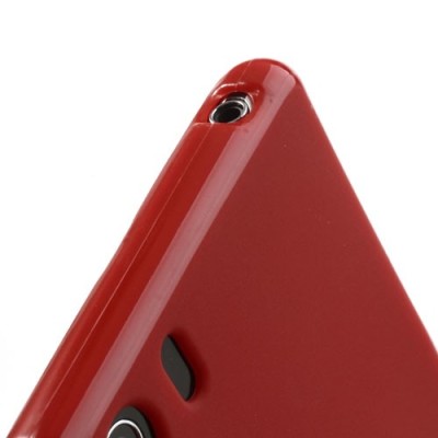 „Jelly Case“ Sony Xperia Z1 raudonas tpu dėklas / Priedai.lt