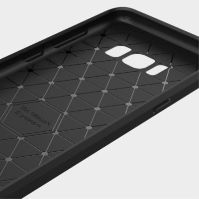 Samsung Galaxy S8 (G950) „Carbon“ cieta silikona (TPU) melns apvalks / vacins.lv