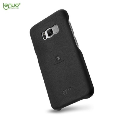 „Lenuo“ Soft Slim Samsung Galaxy S8 (G950) melns ādas apvalks / Vacins.lv