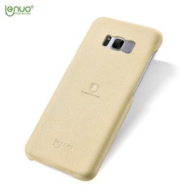 „Lenuo“ Soft Slim Samsung Galaxy S8+ (G955) zelta ādas apvalks / Vacins.lv