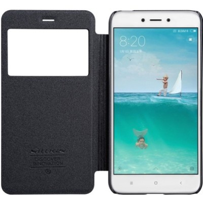 Xiaomi Redmi 4X „Nillkin“ Sparkle atvēramais pelēks maciņš / Vacins.lv