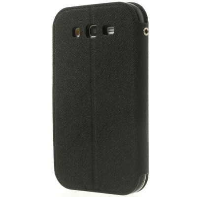 Samsung Galaxy Grand Neo (Lite) Roar Diary ādas atvēramais melns futrālis / Vacins.lv