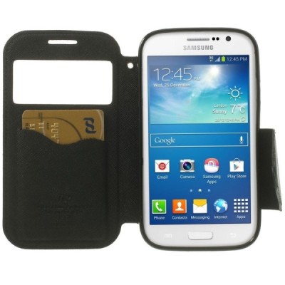Samsung Galaxy Grand Neo (Lite) Roar Diary ādas atvēramais melns futrālis / Vacins.lv