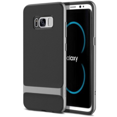 „Rock“ Royce sustiprintos apsaugos Samsung Galaxy S8+ (G955) juodas pilkos spalvos apvadais kieto silikono (TPU) ir plastiko dėk