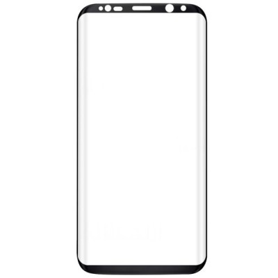 Samsung Galaxy S8+ (G955) Calans Tempered Glass melns ekrāna aizsargstikls / Vacins.lv