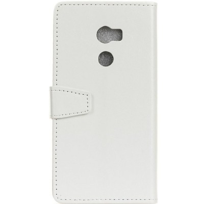 HTC One X10 atverčiamas baltas odinis dėklas - piniginė / Priedai.lt
