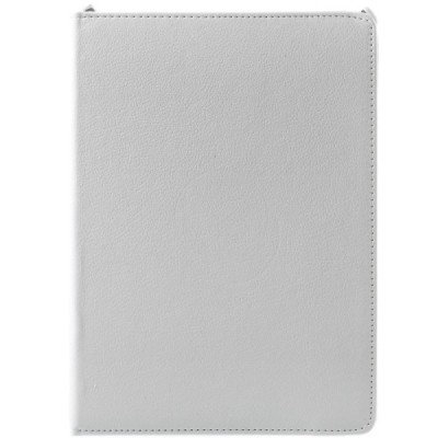 Apple iPad 9.7" 2017 (iPad 9.7" 2018) atverčiamas, sukiojamas 360 laipsnių, baltas odinis dėklas - stovas / Priedai.lt