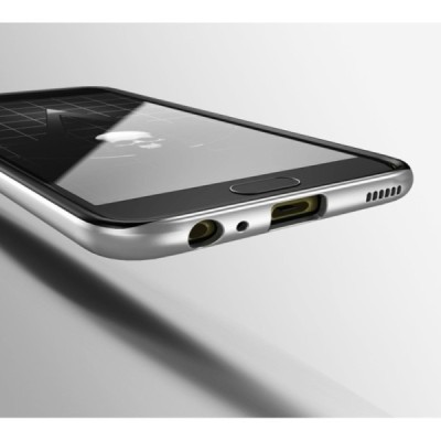 Huawei P10 (Huawei Ascend P10) Plus „IPAKY“ cieta silikona (TPU) melns apvalks (apmales - sudrabā krāsā) / Vacins.lv