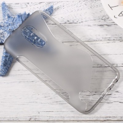 LG K10 (K420N) cieta silikona (TPU) dzidrs (pelēks) un matēts apvalks / Vacins.lv