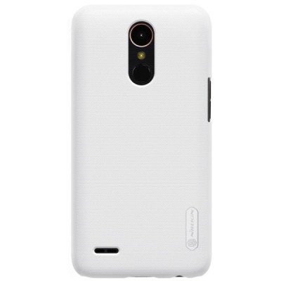 LG K10 2017 (X400, M250N) Nillkin Frosted Shield balts plastmasas apvalks + ekrāna aizsargplēve / Vacins.lv