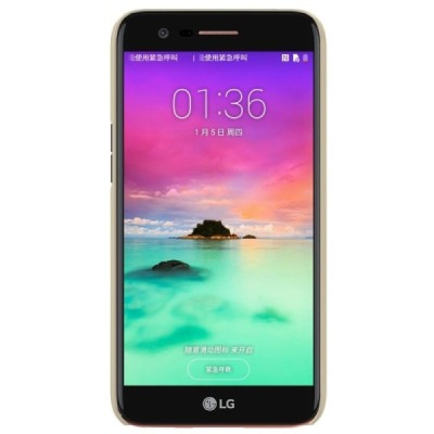 LG K10 2017 (X400, M250N) Nillkin Frosted Shield zelta plastmasas apvalks + ekrāna aizsargplēve / Vacins.lv