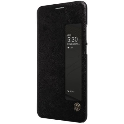 Greznais „Nillkin“ Qin sērijas ādas atvērams melns Huawei P10 (Huawei Ascend P10) maciņš / Vacins.lv
