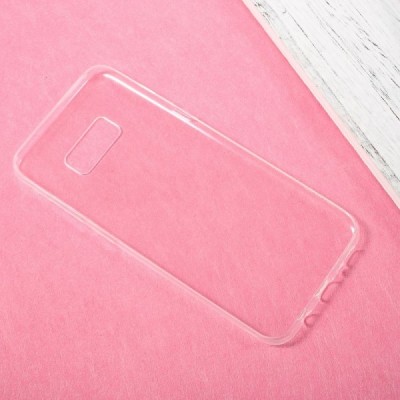 Samsung Galaxy S8 (G950) skaidrus (permatomas) kieto silikono TPU ploniausias pasaulyje bespalvis dėklas / Priedai.lt