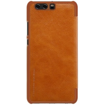 Prabangus „Nillkin“ Qin serijos rudas odinis atverčiamas Huawei P10 (Huawei Ascend P10) dėklas - knygutė / Priedai.lt