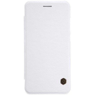 Prabangus „Nillkin“ Qin serijos baltas odinis atverčiamas Huawei P10 Lite dėklas - knygutė / Priedai.lt