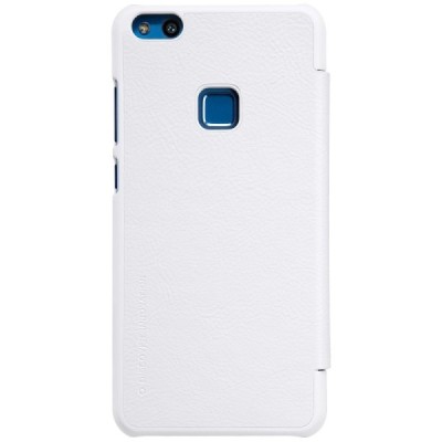 Prabangus „Nillkin“ Qin serijos baltas odinis atverčiamas Huawei P10 Lite dėklas - knygutė / Priedai.lt