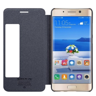 Huawei Mate 9 Pro (Mate 9 Pro Porsche Design) „Nillkin“ Sparkle atvēramais pelēks maciņš / Vacins.lv