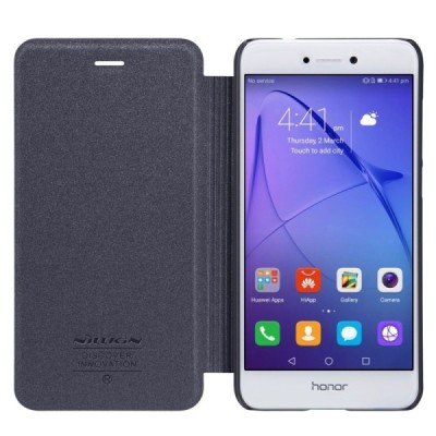 Huawei P9 Lite 2017 (P8 Lite 2017) „Nillkin“ Sparkle atvēramais pelēks maciņš / Vacins.lv