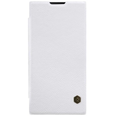 Greznais „Nillkin“ Qin sērijas ādas atvērams balts Sony Xperia L1 (G3311, G3312, G3313) maciņš (maks) / Vacins.lv