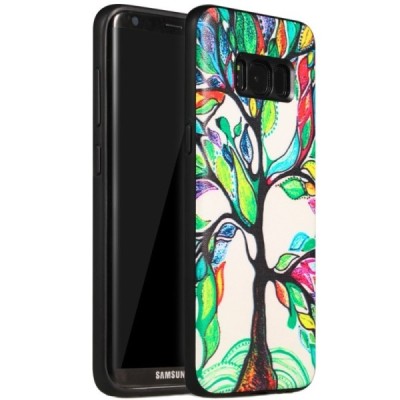 „My Colors“ Samsung Galaxy S8 (G950) spalvotas kieto silikono (TPU) dėklas Tree / Priedai.lt