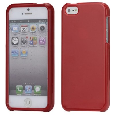 Sarkans Snap-on plastmāsas Apple iPhone 5 / 5S apvalks / Vacins.lv