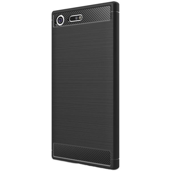 „Carbon“ cieta silikona (TPU) apvalks - melns (XZ Premium)