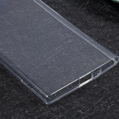 Sony Xperia XZ Premium skaidrus (permatomas) kieto silikono TPU bespalvis dėklas / Priedai.lt
