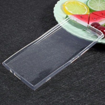 Sony Xperia XZ Premium skaidrus (permatomas) kieto silikono TPU bespalvis dėklas / Priedai.lt