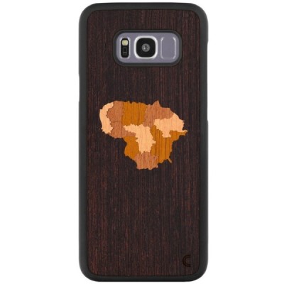 Samsung Galaxy S8+ (G955) „Crafted Cover“ Lietuva natūralaus medžio dėklas (šviesus medis) / Priedai.lt