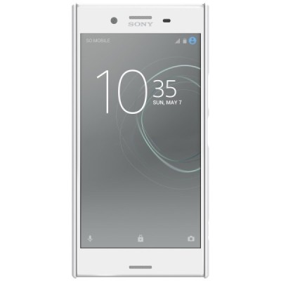 Nillkin Frosted Shield Sony Xperia XZ Premium (Xperia XZ Premium Dual) balts plastmasas futrālis + ekrāna aizsargplēve / Vacins.