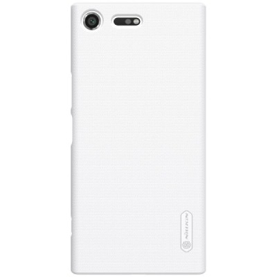Nillkin Frosted Shield Sony Xperia XZ Premium (Xperia XZ Premium Dual) balts plastmasas futrālis + ekrāna aizsargplēve / Vacins.