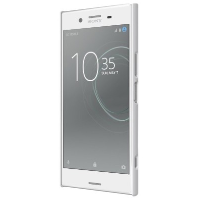 Nillkin Frosted Shield Sony Xperia XZ Premium (Xperia XZ Premium Dual) balts plastmasas futrālis + ekrāna aizsargplēve / Vacins.