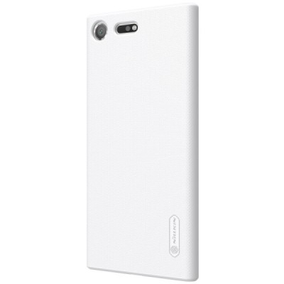 Nillkin Frosted Shield Sony Xperia XZ Premium (Xperia XZ Premium Dual) balts plastmasas futrālis + ekrāna aizsargplēve / Vacins.