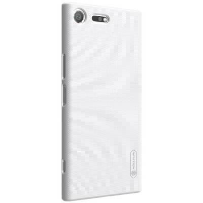 Nillkin Frosted Shield Sony Xperia XZ Premium (Xperia XZ Premium Dual) balts plastmasas futrālis + ekrāna aizsargplēve / Vacins.