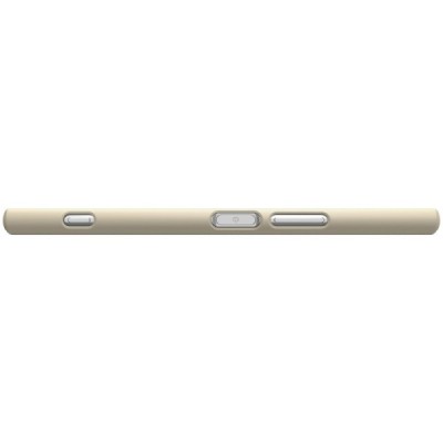 Nillkin Frosted Shield Sony Xperia XZ Premium (Xperia XZ Premium Dual) zelta plastmasas futrālis + ekrāna aizsargplēve / Vacins.