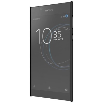 Nillkin Frosted Shield Sony Xperia L1 (G3311, G3312, G3313) melns plastmasas futrālis + ekrāna aizsargplēve / Vacins.lv