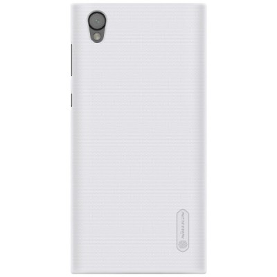 Nillkin Frosted Shield Sony Xperia L1 (G3311, G3312, G3313) balts plastmasas futrālis + ekrāna aizsargplēve / Vacins.lv