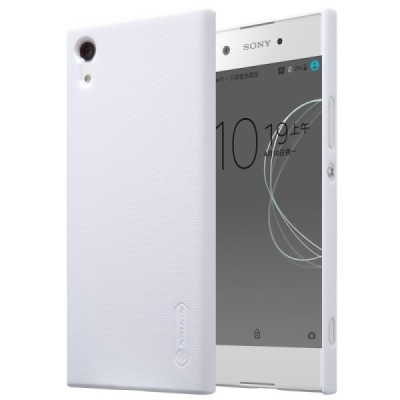 Nillkin Frosted Shield Sony Xperia XA1 (G3121, G3123, G3125, G3112, G3116) baltas plastikinis dėklas + apsauginė ekrano plėvelė 