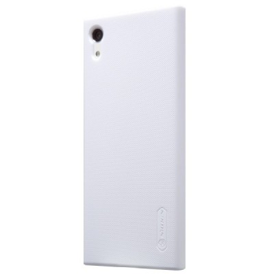 Nillkin Frosted Shield Sony Xperia XA1 (G3121, G3123, G3125, G3112, G3116) baltas plastikinis dėklas + apsauginė ekrano plėvelė 