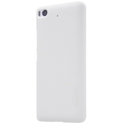 Xiaomi Mi 5S Nillkin Frosted Shield baltas plastikinis dėklas + apsauginė ekrano plėvelė / Priedai.lt