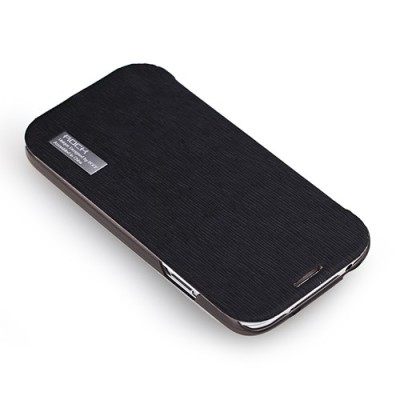 Samsung Galaxy S4 i9505 Rock Elegant atvēramais melns futrālis / Vacins.lv