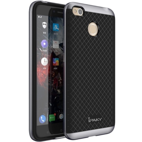 „IPAKY“ kieto silikono (TPU) dėklas - juodas / pilkas (Redmi 4X)
