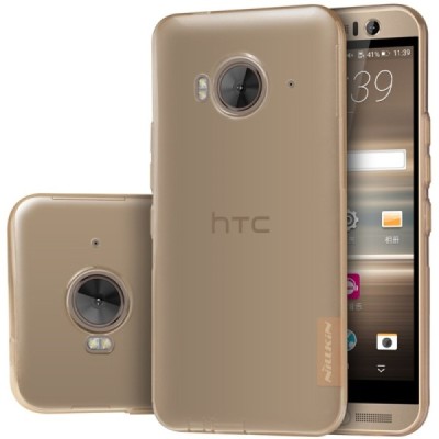 HTC One ME Nillkin Nature plonas skaidrus (permatomas) silikoninis TPU rudas dėklas / Priedai.lt