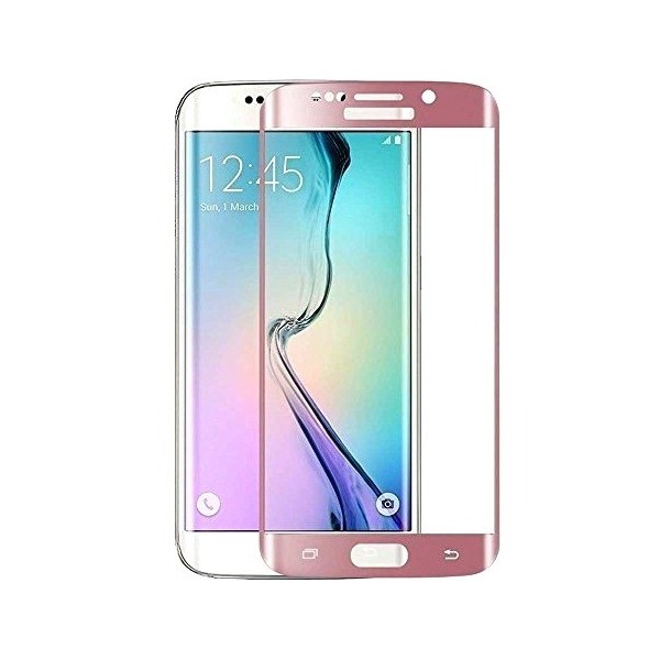 „Calans“ Tempered Glass pilnīgi aizsedzams ekrāna aizsargstikls 0.2 mm - rozs (Galaxy S7 Edge)