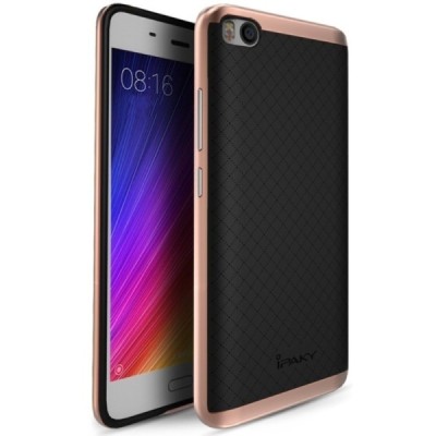 Xiaomi Mi 5S „IPAKY“ kieto silikono TPU juodas (rožinės spalvos apvadais) dėklas - nugarėlė / Priedai.lt